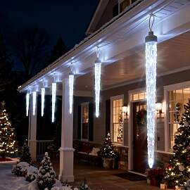 HOMECHOOSE Funkelnde LED Eiszapfen Lichter für