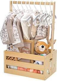 Homeily Baby Geschenk Korb, Multifunktionale Holz