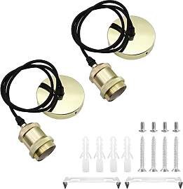 HOMEJOY 2 Stücke E27 Lampenaufhängung Metall