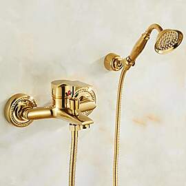 HomeLava Badewannenarmatur Gold, Badewanne Armatur 