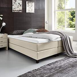 HOMELIV. Boxspringbett Luciano Webstoff ohne