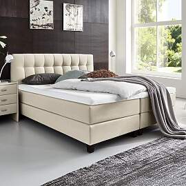 HOMELIV. Boxspringbett Luciano Webstoff