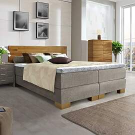 HOMELIV. Boxspringbett Salvatore Webstoff