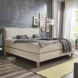 HOMELIV. Boxspringbett Zibo Webstoff