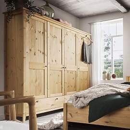 HOMELIV. Drehtüren-Kleiderschrank Jerico Kiefer