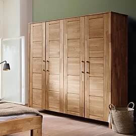 HOMELIV. Drehtüren-Kleiderschrank Pasja Wildeiche 