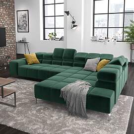 HOMELIV. Ecksofa Cambridge 321x216x85cm Velours