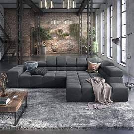 HOMELIV. Ecksofa Charlotta 319x215x82cm Webstoff