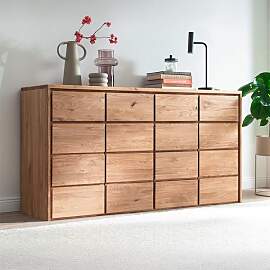 HOMELIV. Kommode Lisana Eiche Massivholz mit