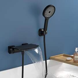 HOMELODY Badewannenarmatur Schwarz,