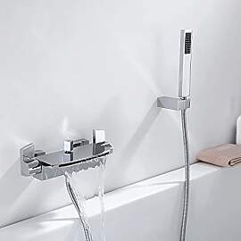 HOMELODY Badewannenarmatur Wasserfall mit Brause