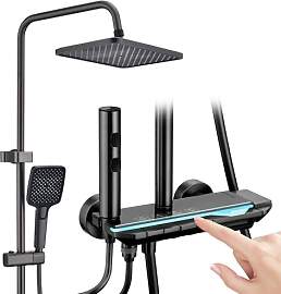 HOMELODY Duscharmatur Komplettset mit Glasablage - 