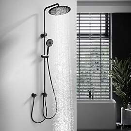 HOMELODY Regendusche Schwarz Duschsystem ohne