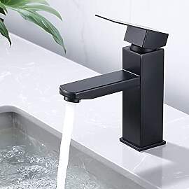 HOMELODY Wasserhahn Bad Schwarz Waschtischarmatur