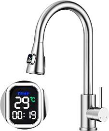 HOMELODY Wasserhahn Küche mit LED