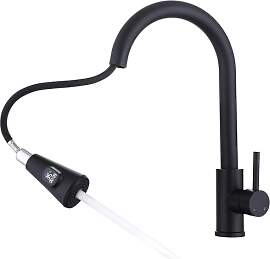 HOMELODY Wasserhahn Küche Schwarz mit LED