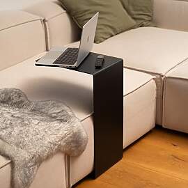 Homemetall Beistelltisch C-Form aus Metall -