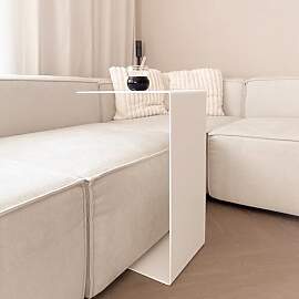 Homemetall Beistelltisch C-Form aus Metall -