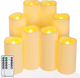 Homemory Flackernden Flammenlose Kerzen, Outdoor