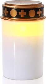 Homemory LED Grabkerze, 7cm x 12,5 cm, weiß IP44