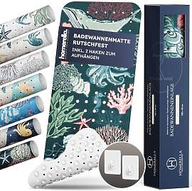 homerella® Badewannenmatte rutschfest 100x40cm,