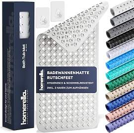 homerella® Badewannenmatte rutschfest 88x39cm,