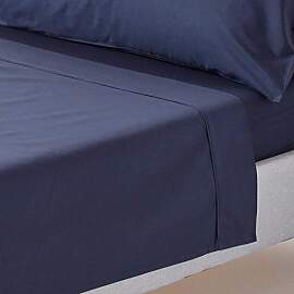 HOMESCAPES Perkal Bettlaken ohne Gummizug