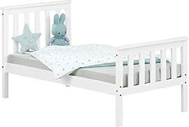 Homestyle4u 1417, Kinderbett 70x140 Holz Weiß mit 