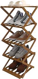 homewell Schuhregal aus Bambus mit 5 Ebenen,