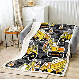 Homewish Jungen Bagger Werfen Decke 100x130,