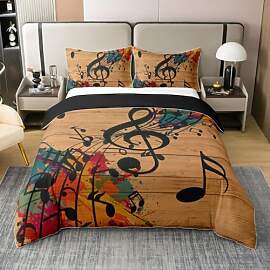 Homewish Musiknotizen 100% Baumwolle Bettbezug