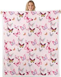 Homewish Rosa Mädchen Fleecedecke 130x150cm