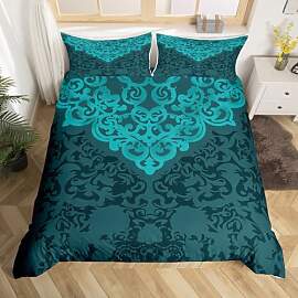 Homewish Vintage Damast Bettbezug Set Gothic