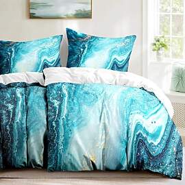 HOMHOMHA Bettwäsche 135x200 4teilig Anthrazit -