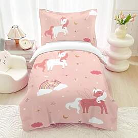 HOMHOMHA HOM Einhorn Bettwäsche 135x200 Mädchen