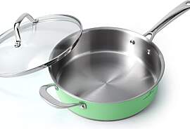 HOMICHEF 24 cm Mintgrün Nickel Frei Edelstahl