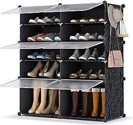 HOMIDEC Schuhregal, 5-stufiger Schuhschrank