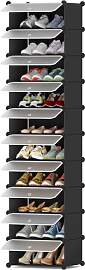 HOMIDEC Schuhregal mit 10 Ebenen, Schuhschrank