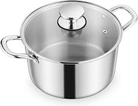 Homikit 20cm Kochtopf, 3-Lagen Edelstahl