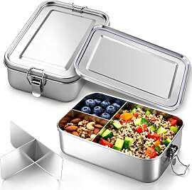 Homikit Brotdose mit Fächern 2er Set, 1400ml