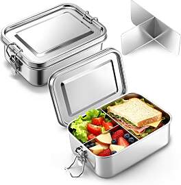 Homikit Brotdose mit Fächern 2er Set, 850ml