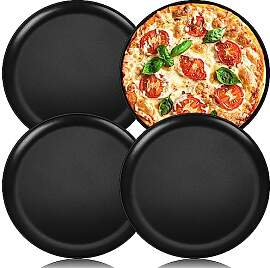 Homikit Pizzablech 4er Set, 30 cm Edelstahl
