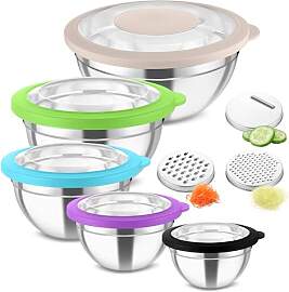 Homikit Rührschüssel 5er Set, Edelstahl