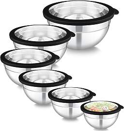 Homikit Rührschüssel 6er Set, Edelstahl