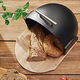 HOMLA Brotkasten Brotaufbewahrung Metall Deckel