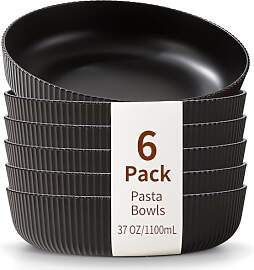 HOMQUEN Pastateller, 6-Teiliges Tiefe Teller Set,