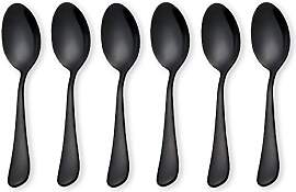 HOMQUEN Schwarzer Kaffee Scoops Teelöffel,