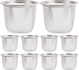 HOMSFOU 10 Stück Teefilter aus Edelstahl, Teesieb 