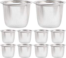 HOMSFOU 10 Stück Teefilter aus Edelstahl, Teesieb 
