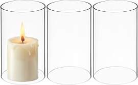HOMSFOU 3 Stück Glaszylinder Windlicht: